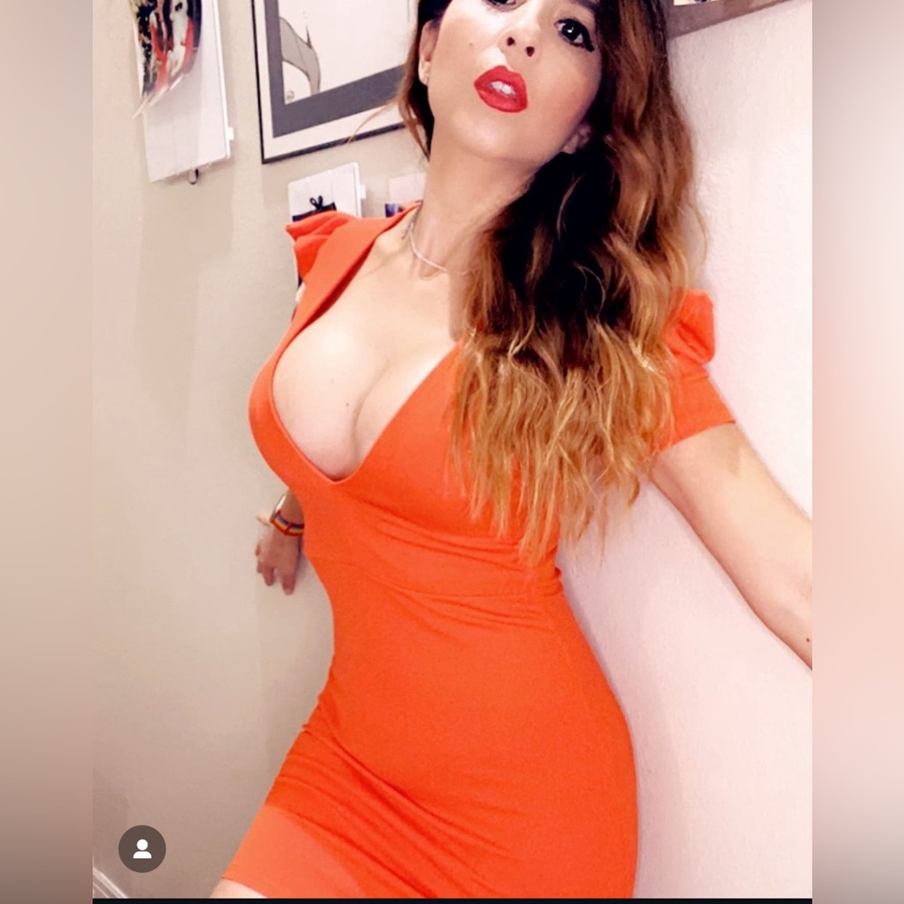 Deep Neck Dress